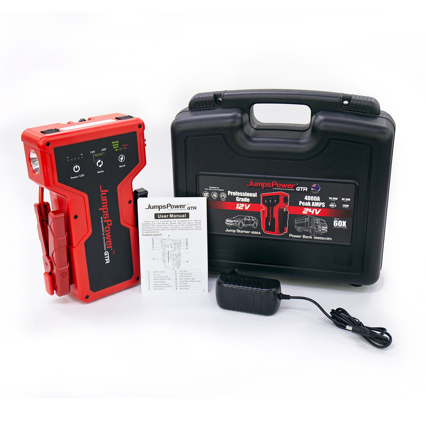 Jump Starter Powerbank 4000A 99900mWh 12V 24V