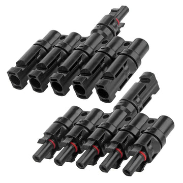 Solar Panel Connector 1 To 5 branch Waterproof Cable Connectors - 1 pair