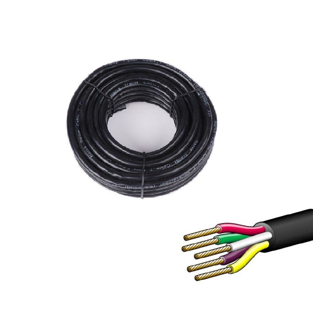 5 Core Trailer Cable 30 meter roll