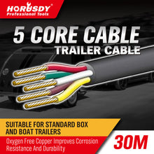 5 Core Trailer Cable 30 meter roll