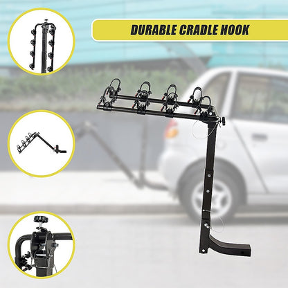 4-Bike Carrier Reciever Hitch Mount Swing Down