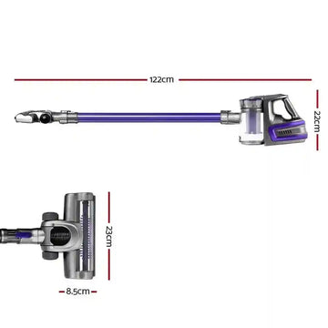 VAC-CL-FT-09E-GY-PP Devanti Handheld Vacuum Cleaner Stick Cordless Car Vacuum