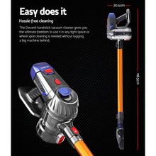 Devanti Handheld Vacuum Cleaner Cordless Stick Handstick Car Vac Bagless 2-Speed Led Headlight Gold