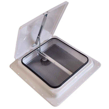 Ventline 14 x 14 White Standard Wind-Up Roof Vent - Everything Caravans