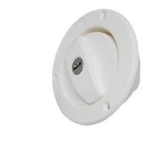 White Lockable Water Filler Complete with Cap and Keys for RV and Caravans - Everything Caravans