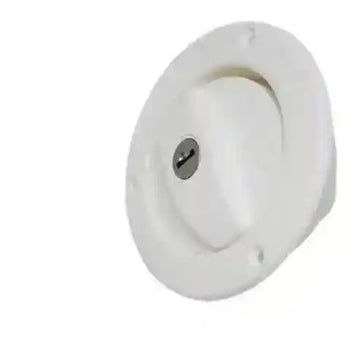 White Lockable Water Filler Complete with Cap and Keys for RV and Caravans - Everything Caravans