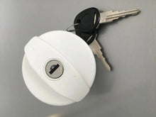 White Lockable Water Filler Complete with Cap and Keys for RV and Caravans - Everything Caravans