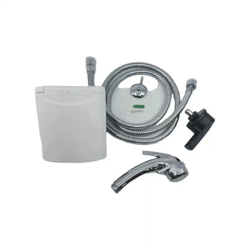 White Plug in External Shower Point - Everything Caravans
