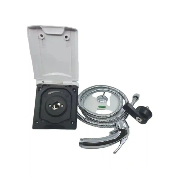 White Plug in External Shower Point - Everything Caravans