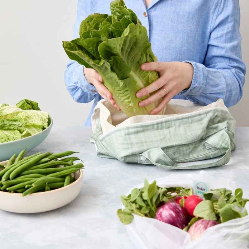 Produce Pod - Reusable Veggie Bag for Fridge - Gum Leaf