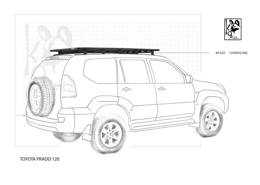 K9 Roof Racks Compatible with Toyota Prado 150 1250WX2000L - Summer Sale