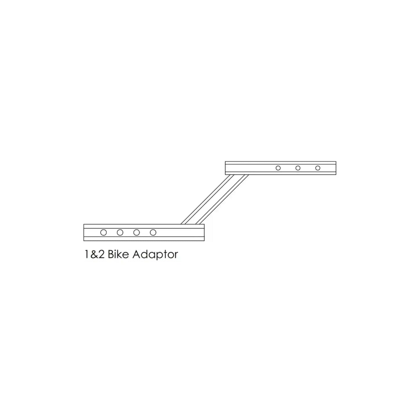Gripsport 1 or 2 Bike Non Tilting Tow Bar Adapter for Caravan Rack to 50mm Hitch