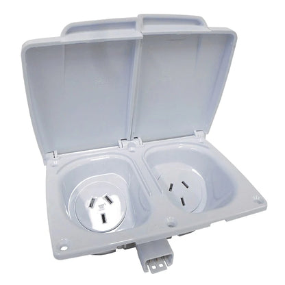CMS Twin D-Pole Auto Socket Ip44 to J3.1 for Caravan 240 Electrics