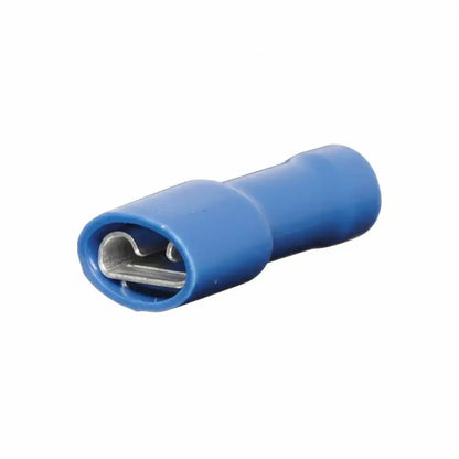 Blue 6.3mm Female Spade Crimp x 10