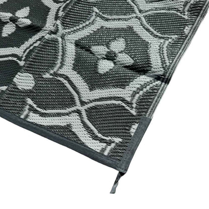 Caravan Camping Mat Classic Grey White 1.5m x 2.43m