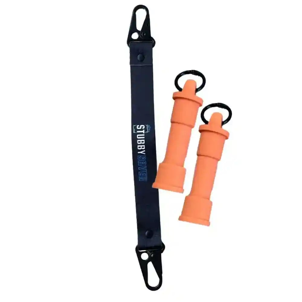 StubbySaver Carry Handle Kit 6 Pack Orange Convenient Transport for Beer Packs