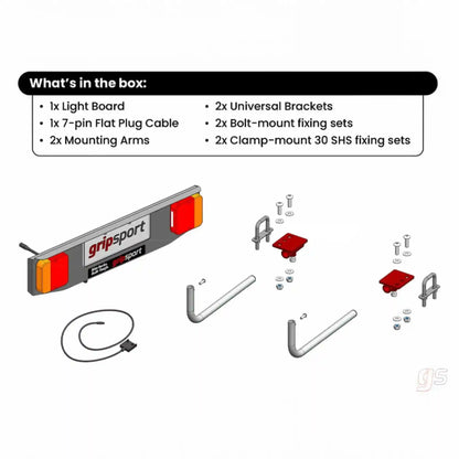 Gripsport Universal Rack Light and Number Plate Assembly For Non-GripSport Racks