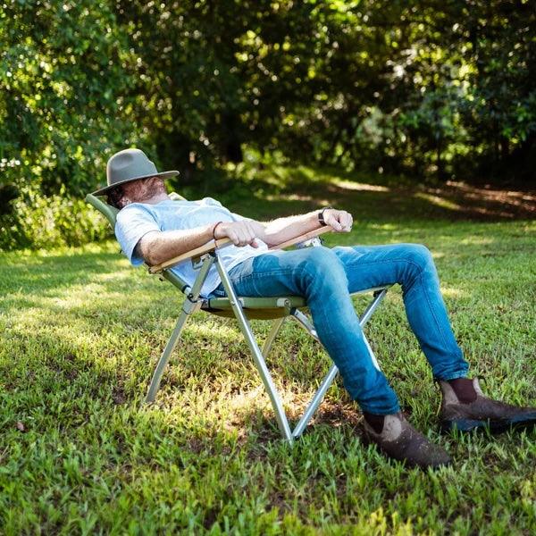 Stratus Outdoor ALL-DAY Reclining Camp Chair - Green - Everything Caravans