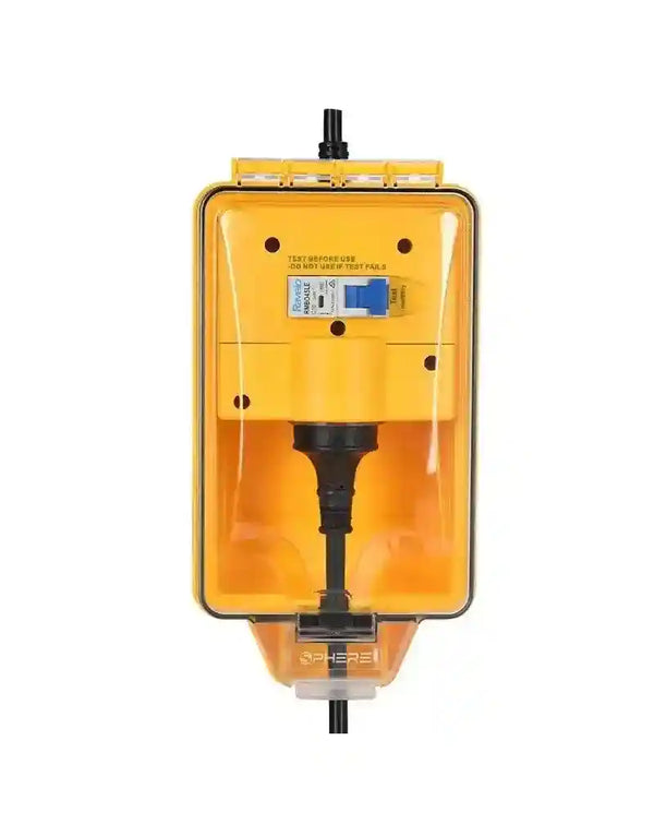 Sphere 15A to 10A AC Power Adaptor Yellow 240VAC - Everything Caravans