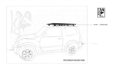 Mitsubishi Pajero K9 Roof Racks Expedition Quality 2 Door 1250WX1600L - Summer Sale