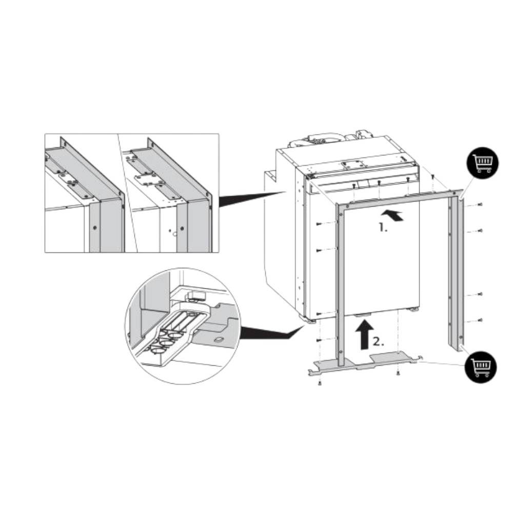 Dometic UFM 50SB universal flush mount frame for NRX 35/NRX 50 Refrigerator