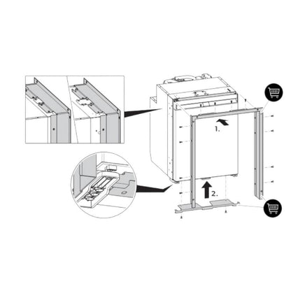 Dometic UFM 50SB universal flush mount frame for NRX 35/NRX 50 Refrigerator