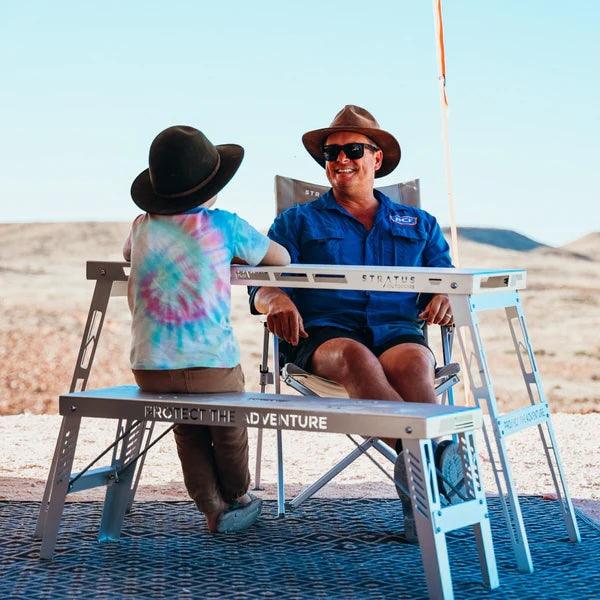 Stratus Outdoor Table and Bench Bundle - Everything Caravans