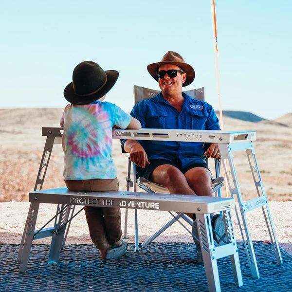 Stratus Outdoor Table and Bench Bundle - Everything Caravans