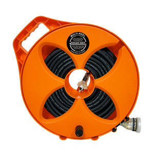 Flat Out 20m Premium 240v 15amp Extension Lead Extra Heavy Duty 2.5mm Original Multi-Reel Safety Orange