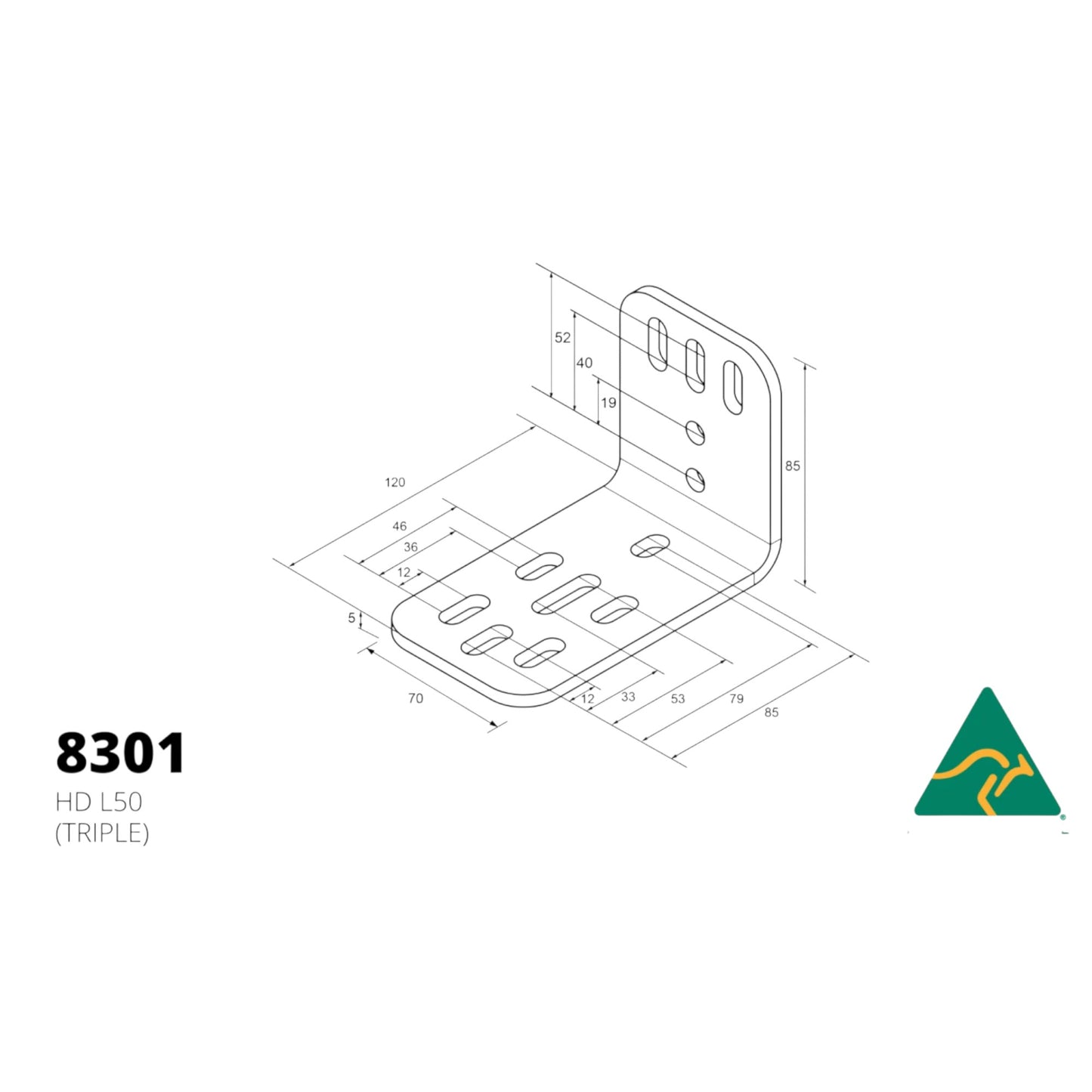 RacksBrax HD L50 L Bracket - Triple