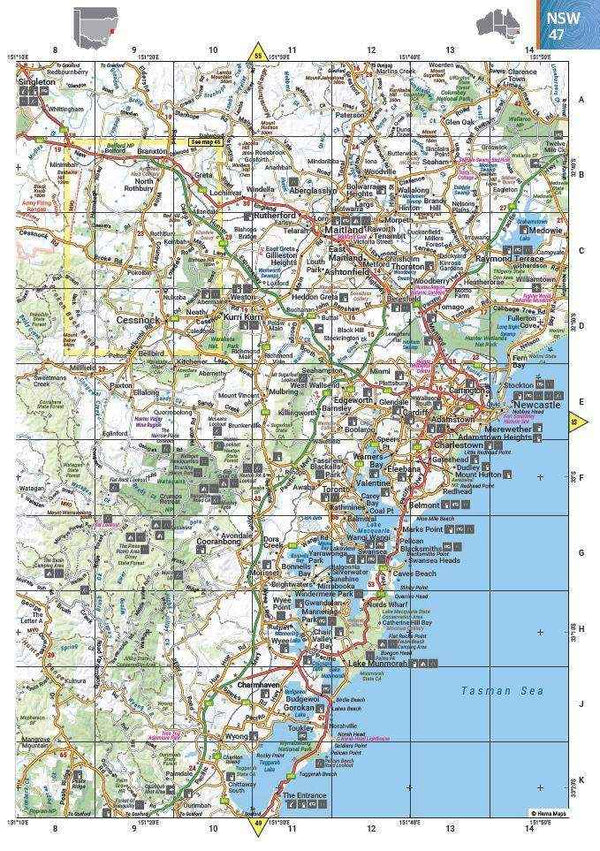 Hema Australia Road and 4WD Easy Read Atlas - 292 x 397mm - Everything Caravans