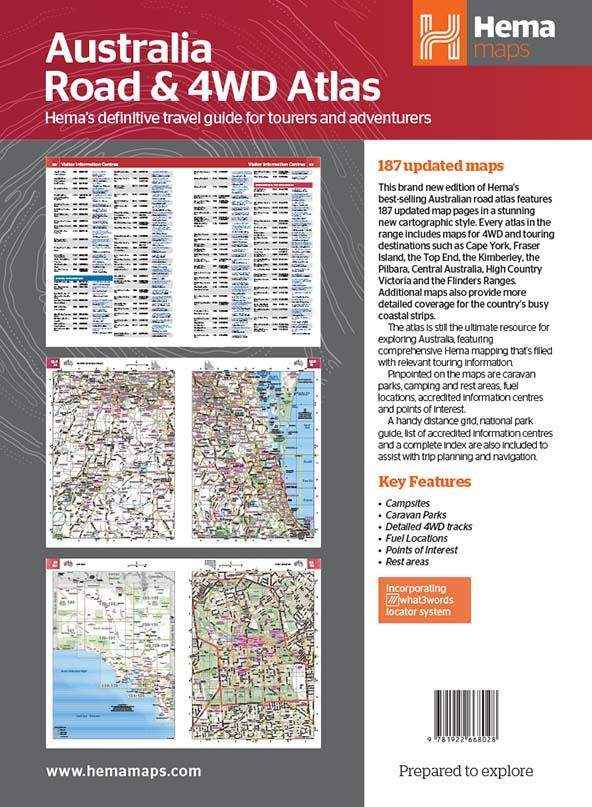 Hema Australia Road and 4WD Easy Read Atlas - 292 x 397mm - Everything Caravans