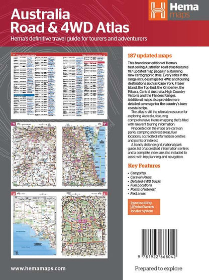 Hema Australia Road and 4WD Handy Map - 185 x 248mm - Everything Caravans