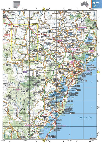 Hema Australia Road and 4WD Handy Map - 185 x 248mm - Everything Caravans