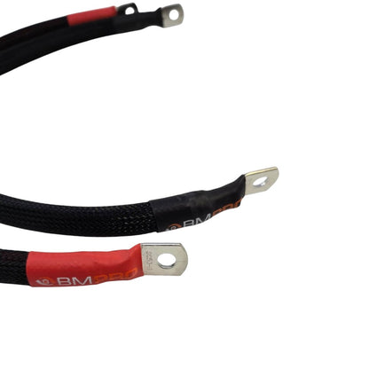 BMPro Battery and Inverter Cable Set 85mmsq 330amp 1000mm Mega Fuse Extreme Cover - Pair