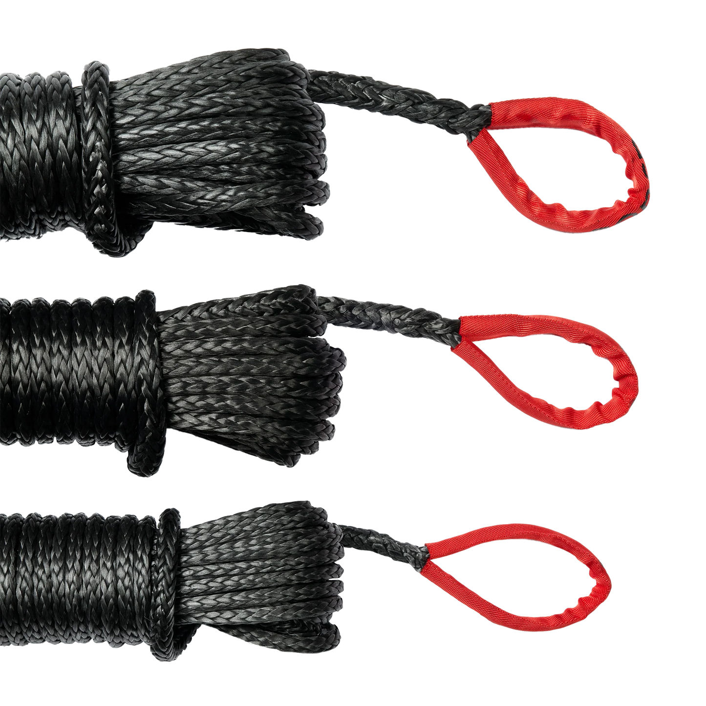 Saber 13200 KG Black SaberPro Winch Extension Rope with Red Sheath Eyes 20 m
