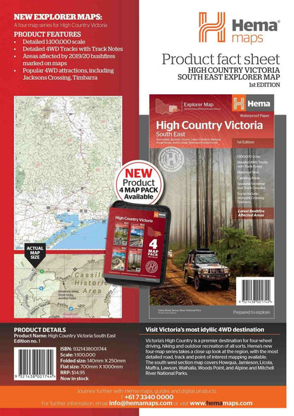Hema The Victorian High Country - South Eastern Map