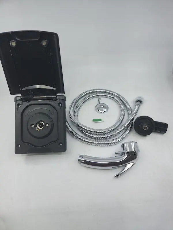 Black Plug in External Shower Point