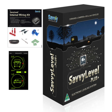 Savvylevel for Leveling Solution for Caravan Motorhomes and Vehicles Unit + Internal Wiring Kit