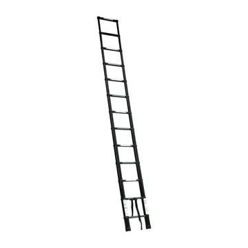 Black 3.8m Portable Telescopic Ladder with Carry Bag - Everything Caravans