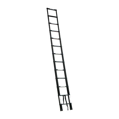 Black 3.8m Portable Telescopic Ladder with Carry Bag - Everything Caravans