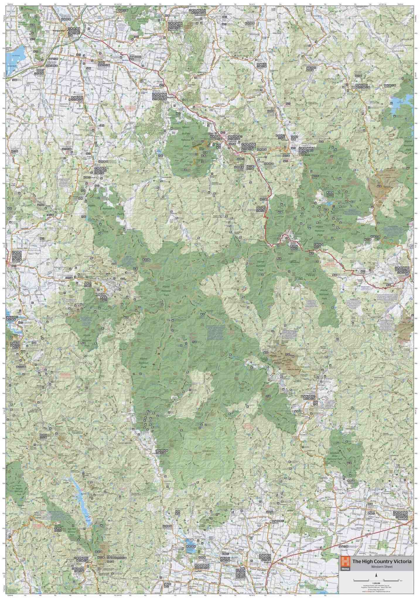 Hema The Victorian High Country Map