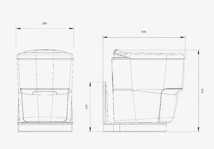 Clesana C1 Toilet with L-Adapter Swivel Base