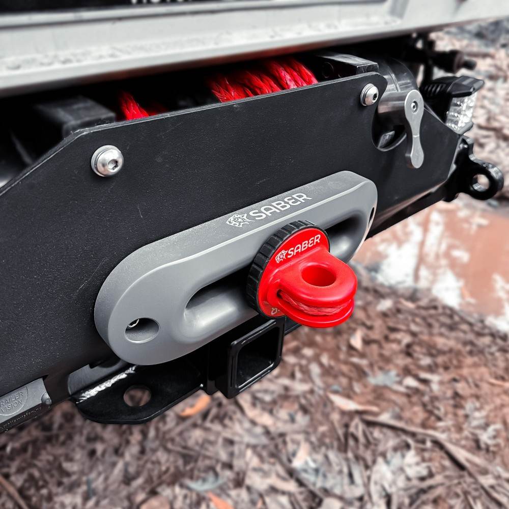 Saber Aluminium Spliced Winch Thimble Pro Red Cerakote SBR-SWTPROCR