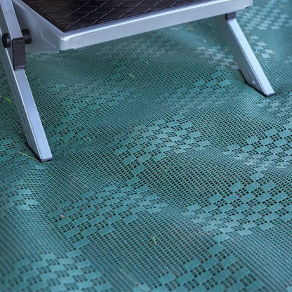 Caravan Annex Mat and Pegs 2.5M x 4M  Foam Mesh Breathable and Anti Slip Blue - with Free PEG Set