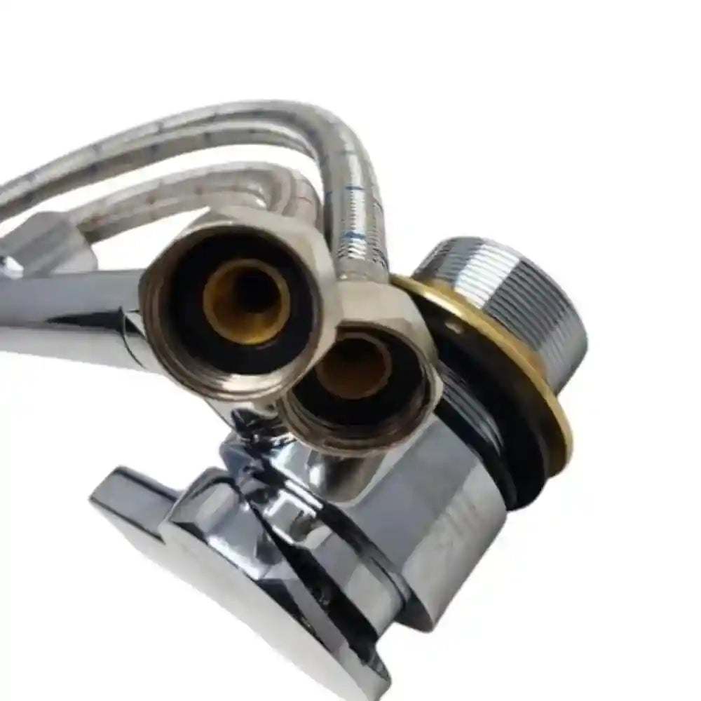 Dometic Chrome Brass Fold Down Hot and Cold Water Mixer Tap