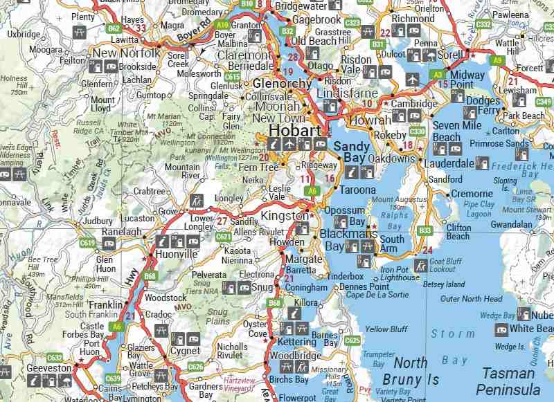 Hema Tasmania State Map