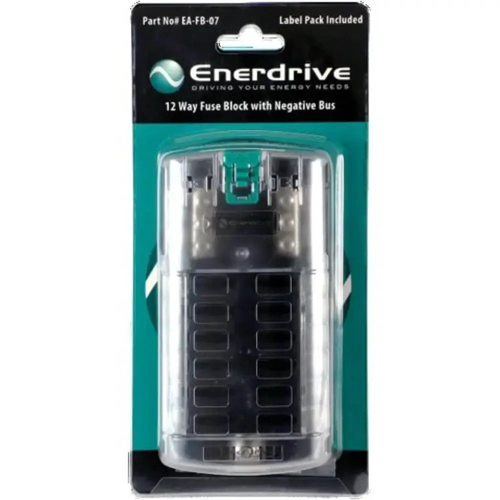 EA-FB-07 Enerdrive Blade Fuse Block – 12 Way with Negative Busbar