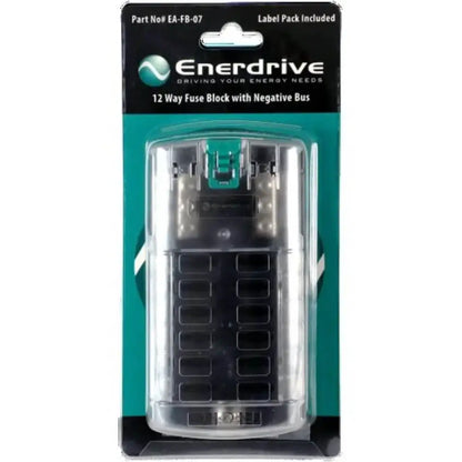 EA-FB-07 Enerdrive Blade Fuse Block – 12 Way with Negative Busbar