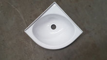 White Acrylic Corner Basin